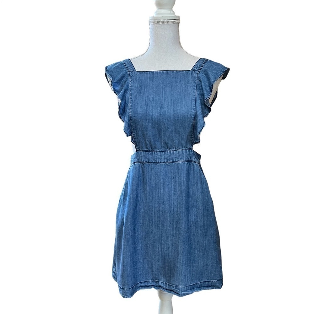 SKIES ARE BLUE WOMENS CUTE OVERALL DRESS SIZE SMALL
